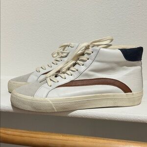 Madewell White and Brown Sneakers